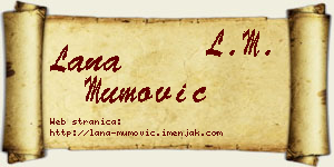 Lana Mumović vizit kartica